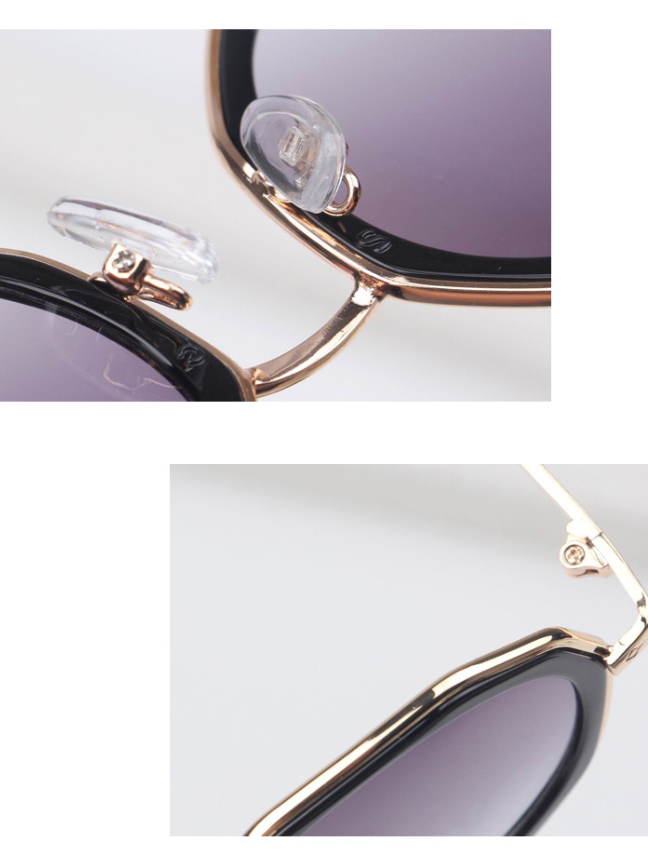 girls octagon shaped sunglasses gold