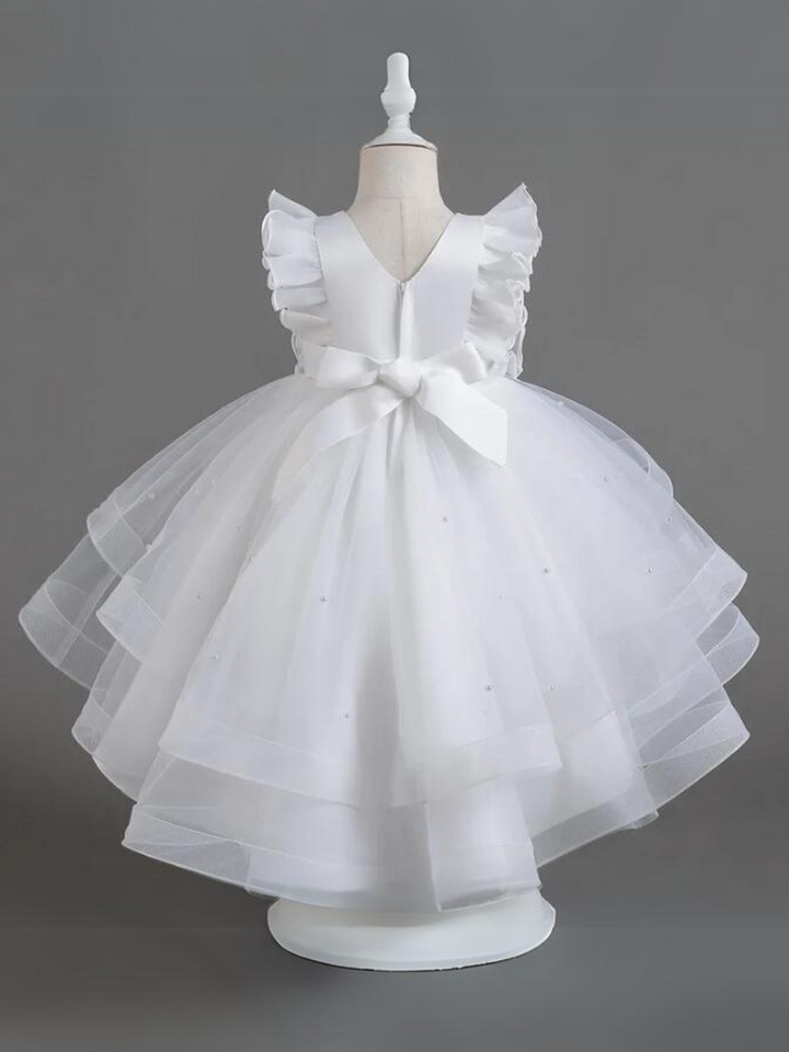 Mia Belle Girls Layered Hi-Lo Tulle Dress | Girls Princess Dresses