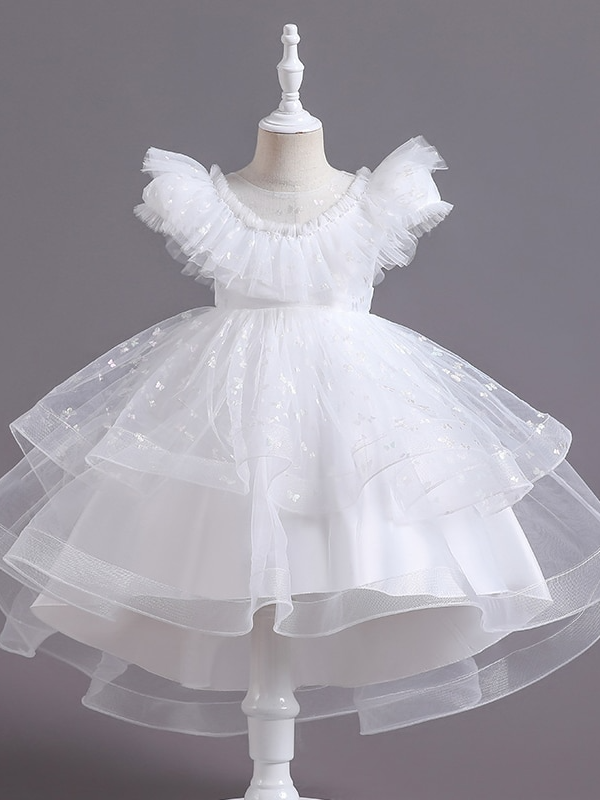 Girls Winter Holiday Dress | Sparkle Butterfly Flutter Tulle Dress