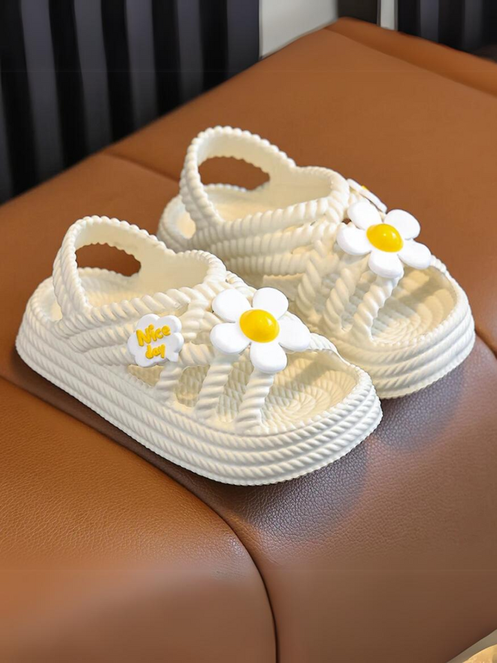 Sunshine Daisy Slip-On Sandals By Liv and Mia