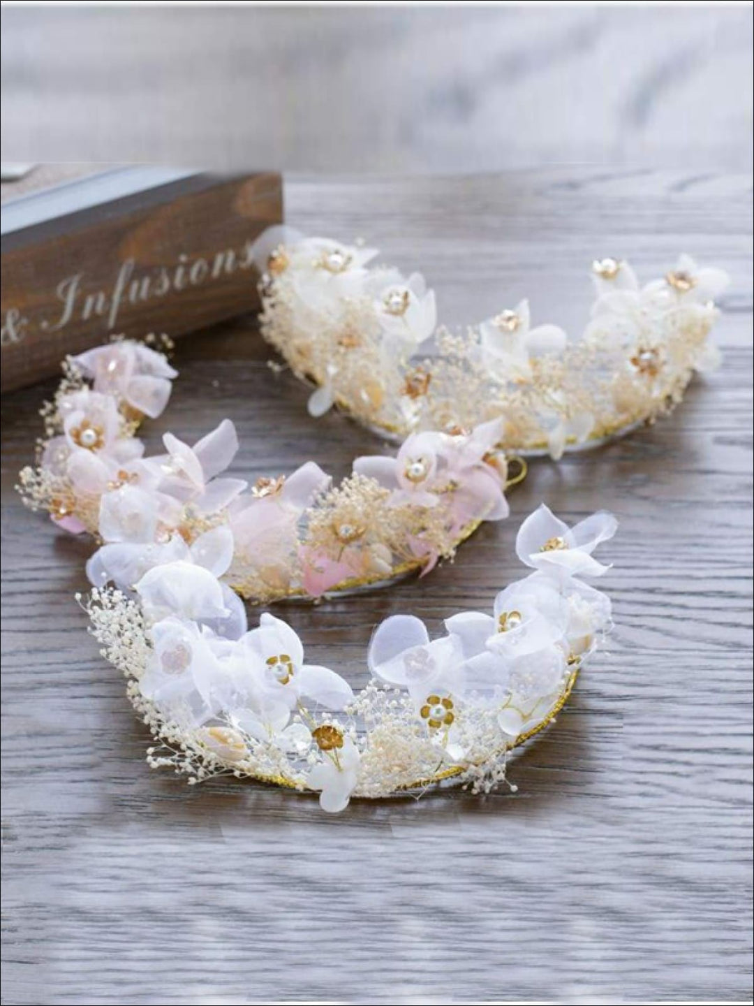 Flower & Seashell Mermaid Inspired Halo Tiara & Earrings Set - Tiara