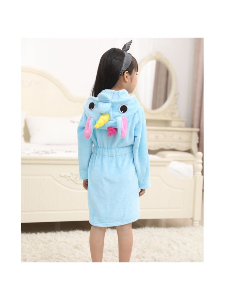 Girls Blue Unicorn Bathrobe - Unicorn Bathrobe