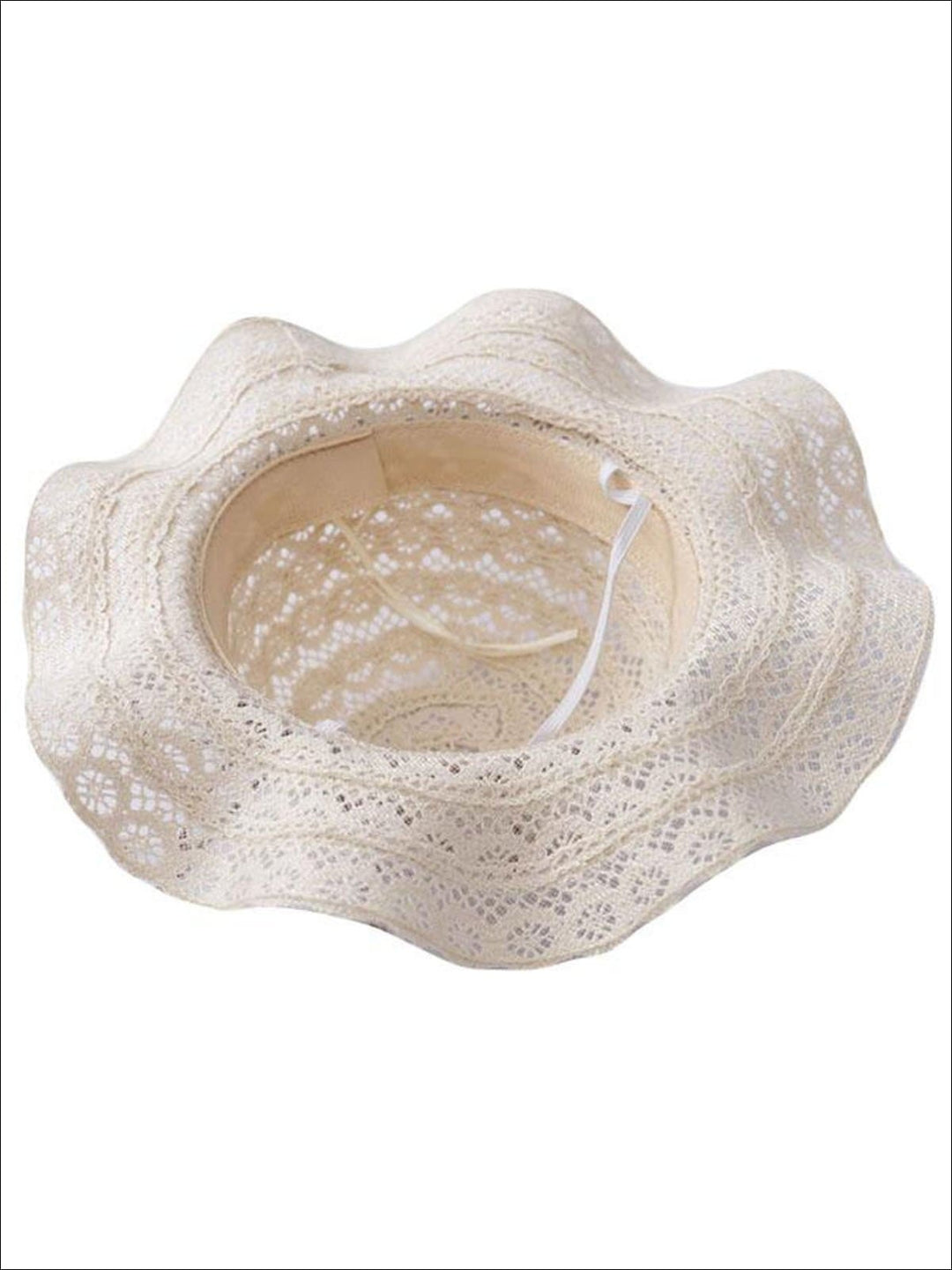 Girls Boho Floppy Straw Hat With Pearl Embellishment - Girls Hats