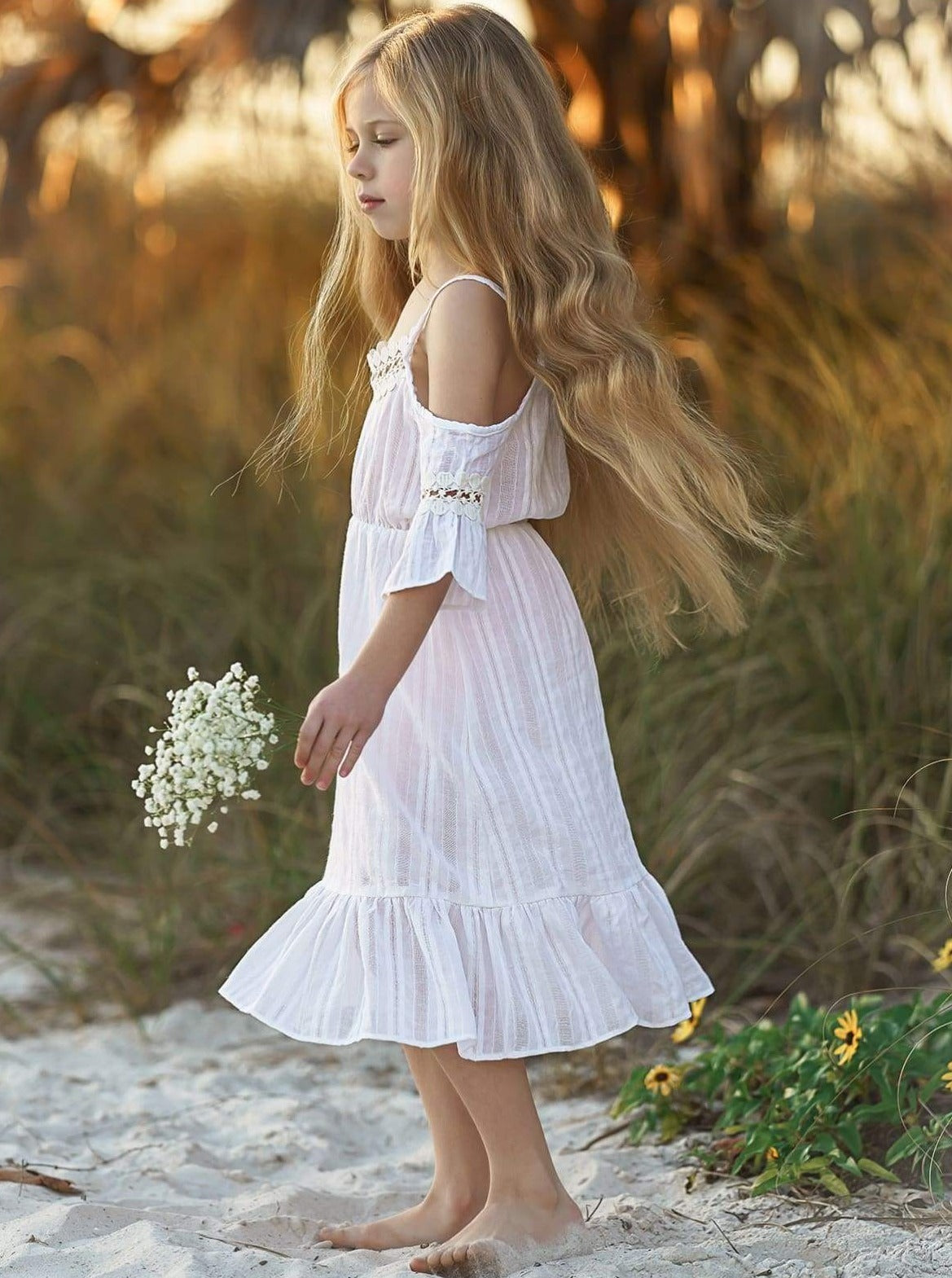 Bohemian cold shoulder dress hot sale