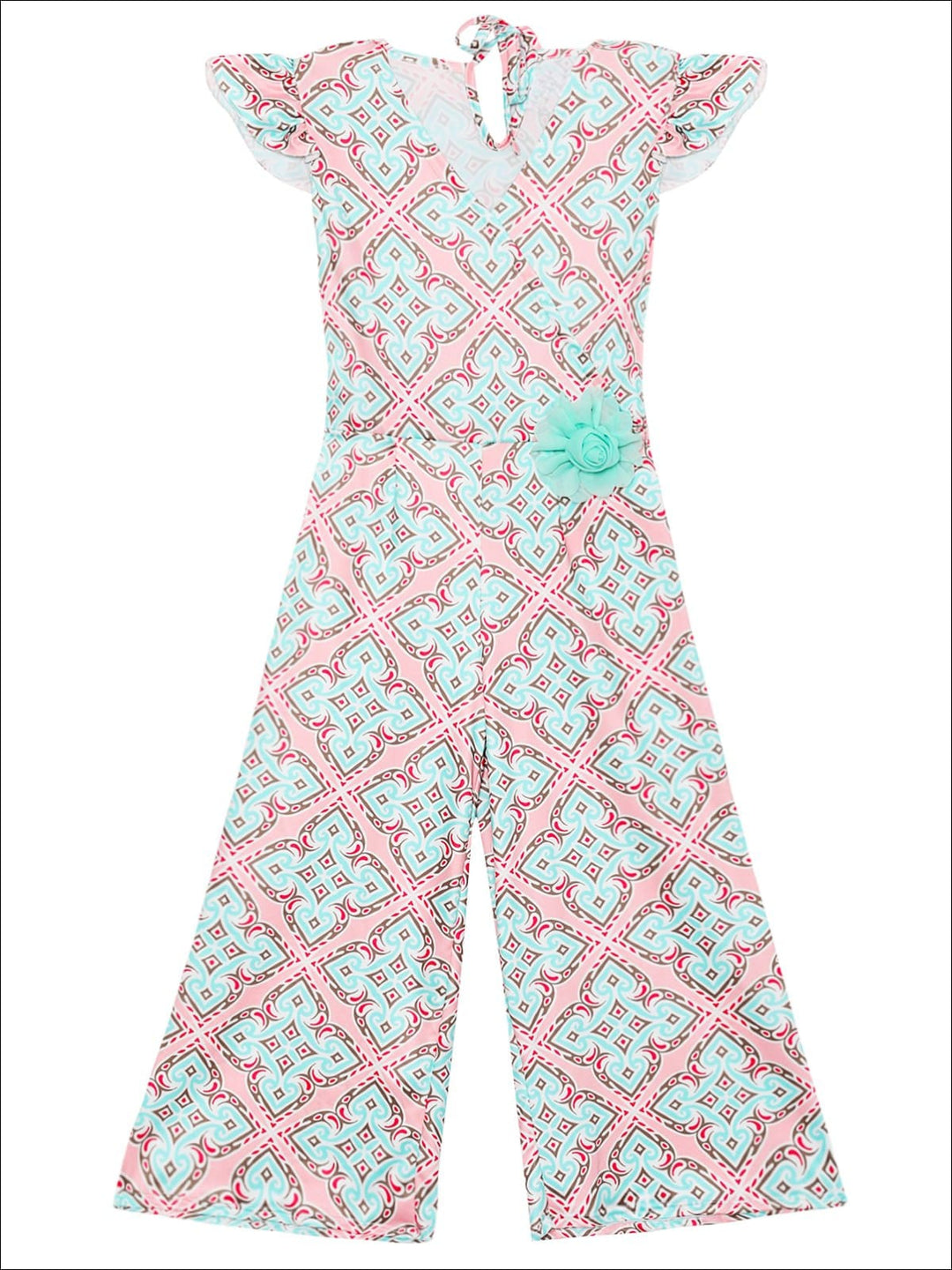 Little Girls Spring Outfits | Toddler Cap Sleeve Floral Print Jumpsuit