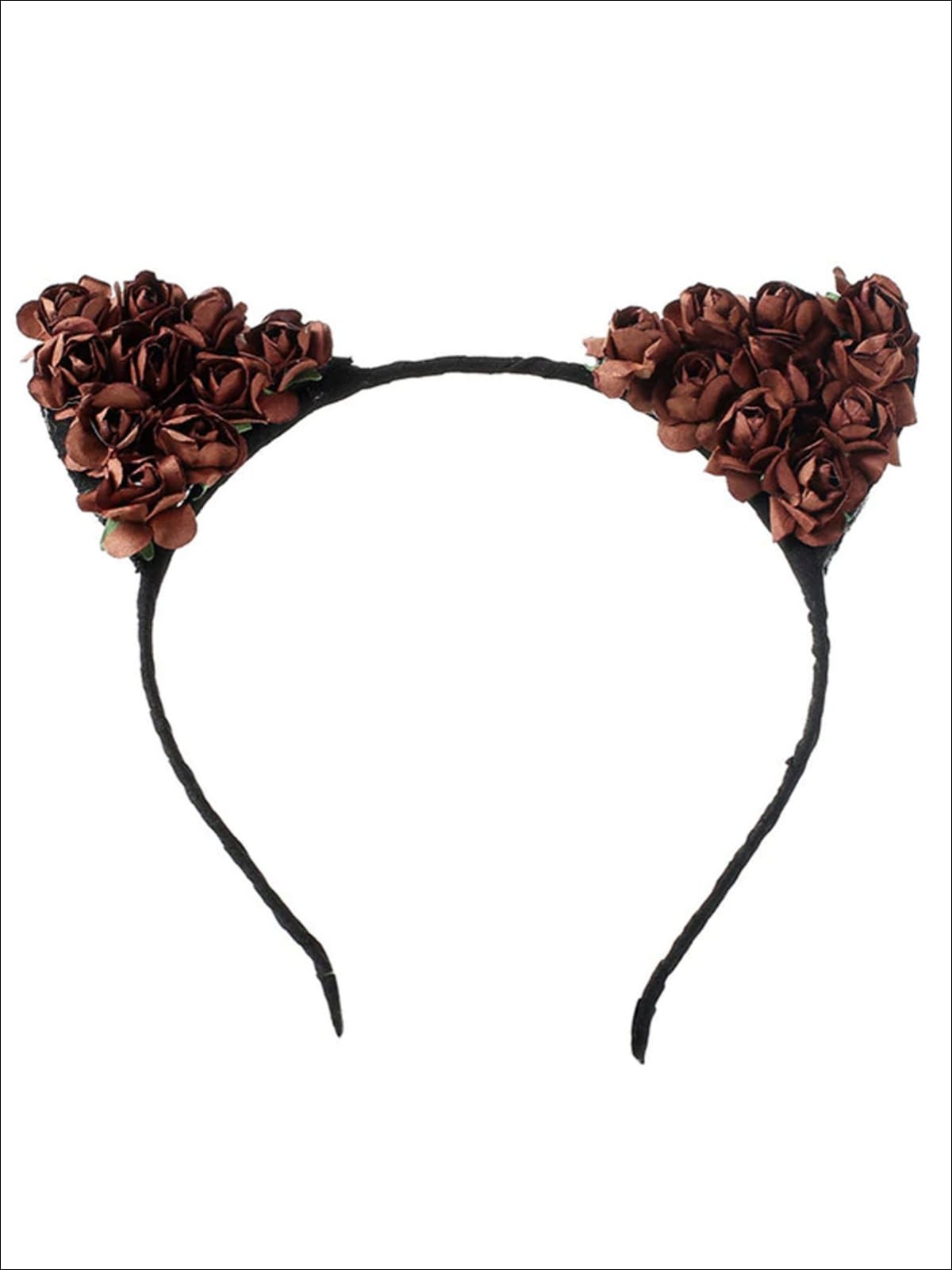 Girls Cat Ears Flower Embellished Headband Mia Belle Girls