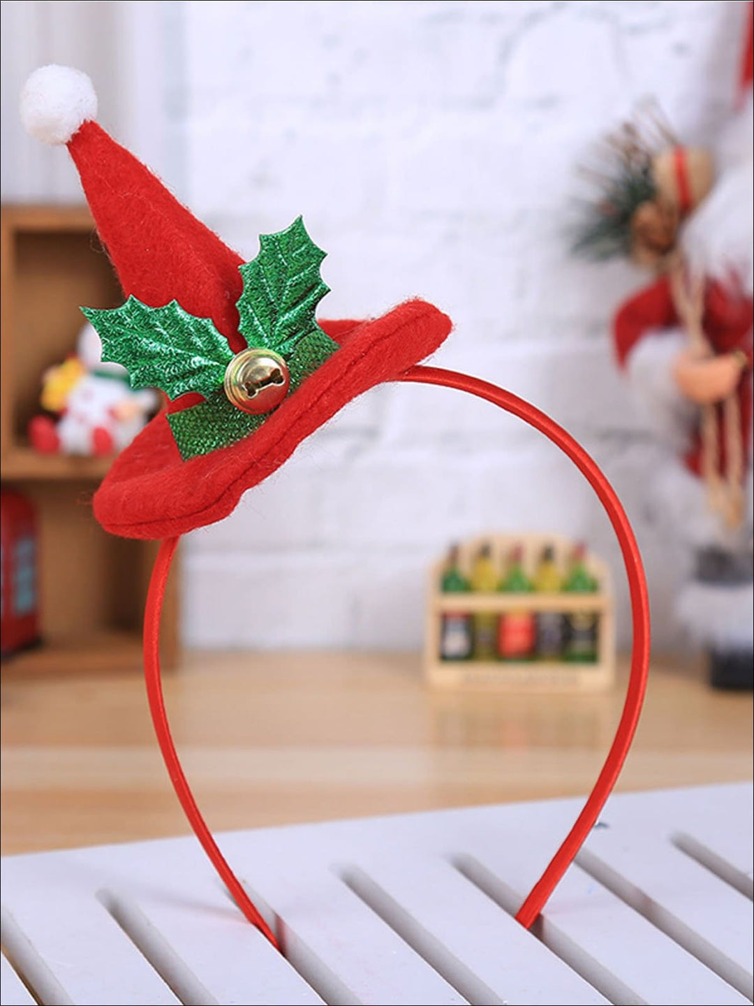 Girls Christmas Themed Santa Hat Headband - Santa Hat - Hair Accessories