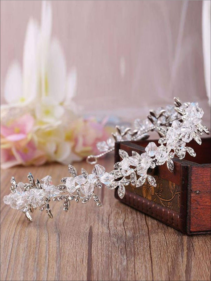 Girls Clear Crystal Beaded Hairband - Hair Accessories