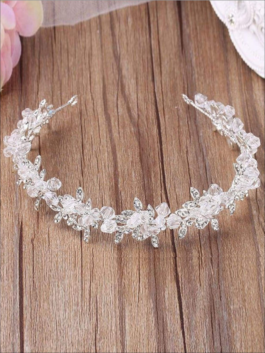 Girls Clear Crystal Beaded Hairband - Hair Accessories