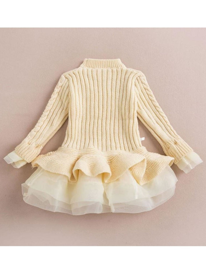 Kids Sweaters & Cardigans | Knit Peplum Tutu Sweater | Mia Belle Girls