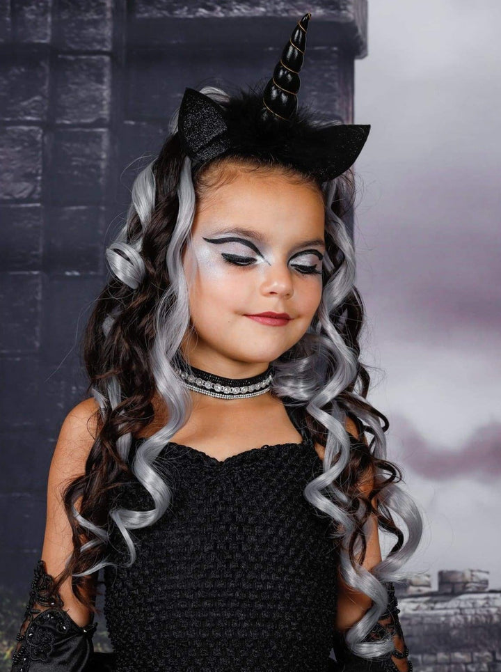 Kids Halloween Costumes | Black Unicorn Tutu Dress | Mia Belle Girls