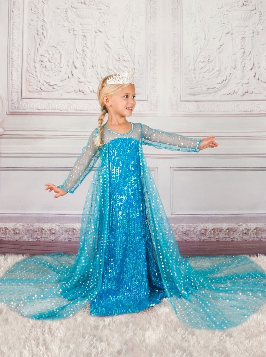 Elsa Inspired Costume, Frozen Isnpired Costume, Birhday Girl Costume, Halloween Kids 2024 Costume, Toddler Costume, Infant Birthday Outfit, Gown