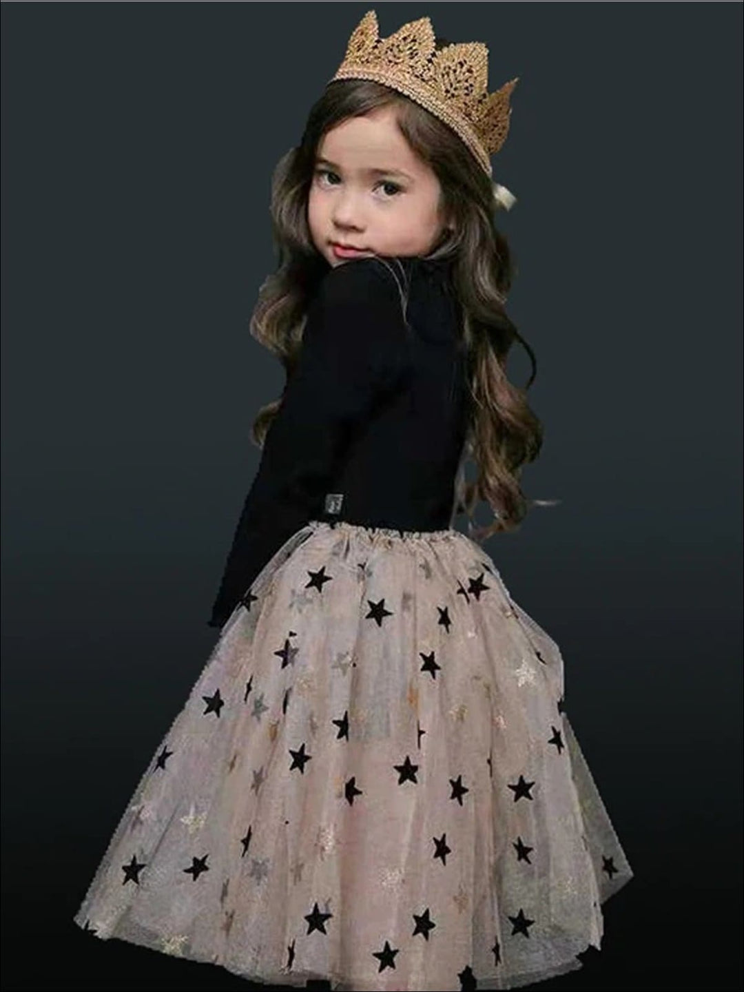 Winter Dressy Dresses | Girls Sequin Star Tulle Sweater Tutu Dress