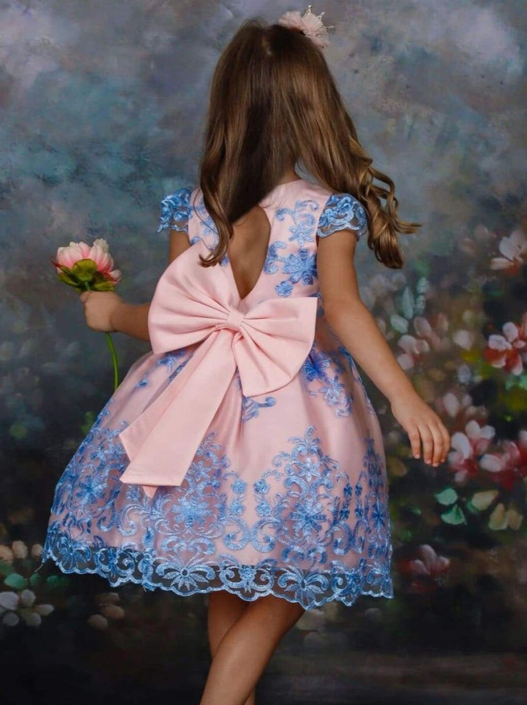 Floral lace embroidered dress sale