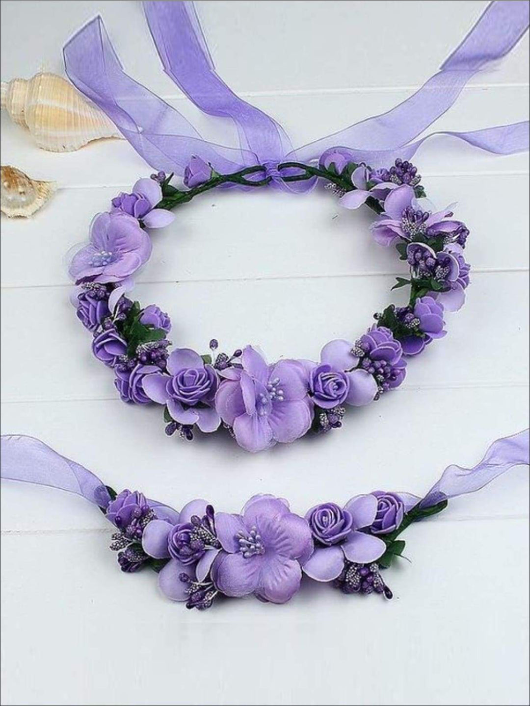 Girls Flower Halo Set - Lilac / One - Flower Halo