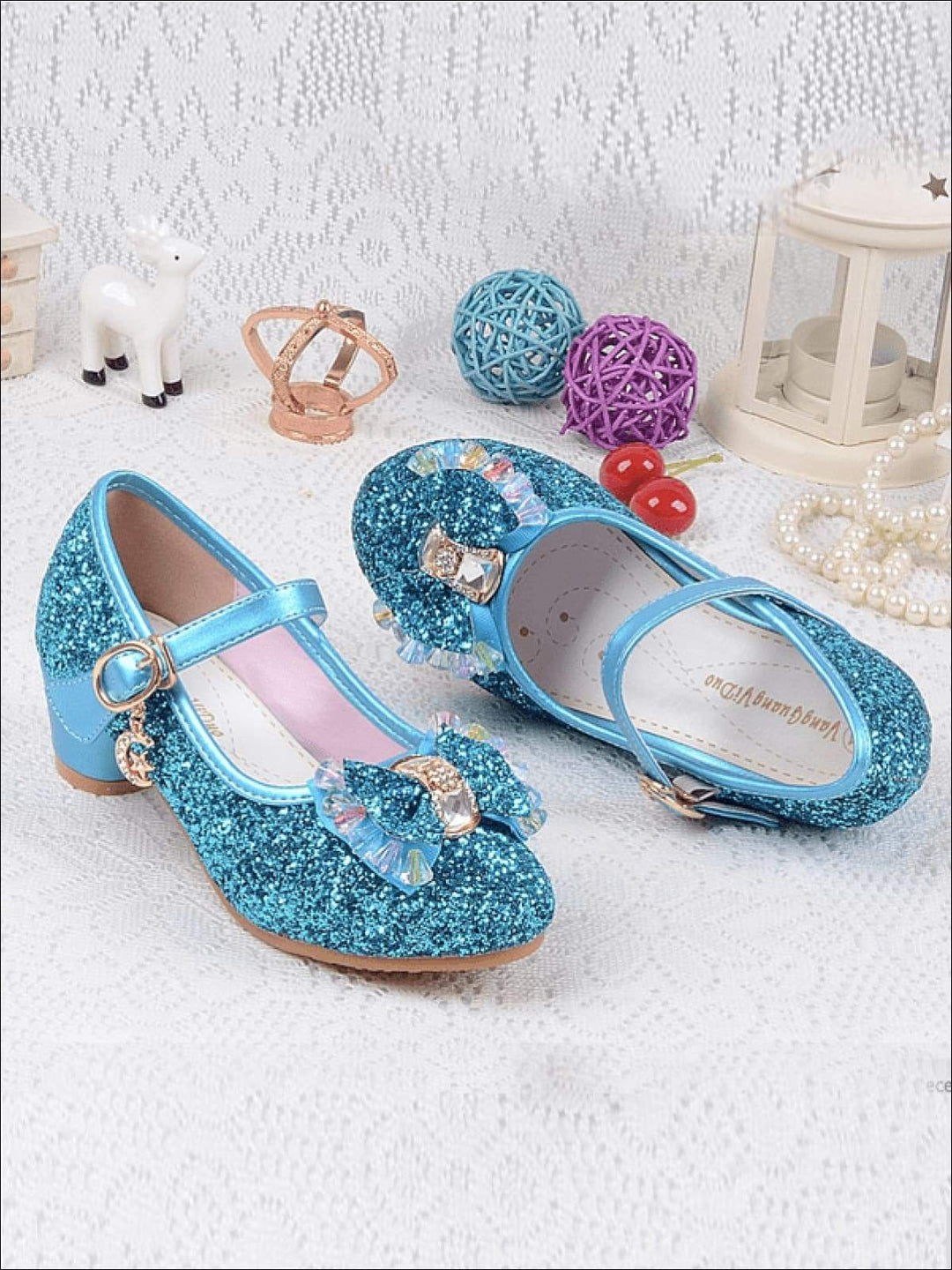 Mia Belle Girls Glitter Bow Mary Jane Shoes | Shoes By Liv And Mia