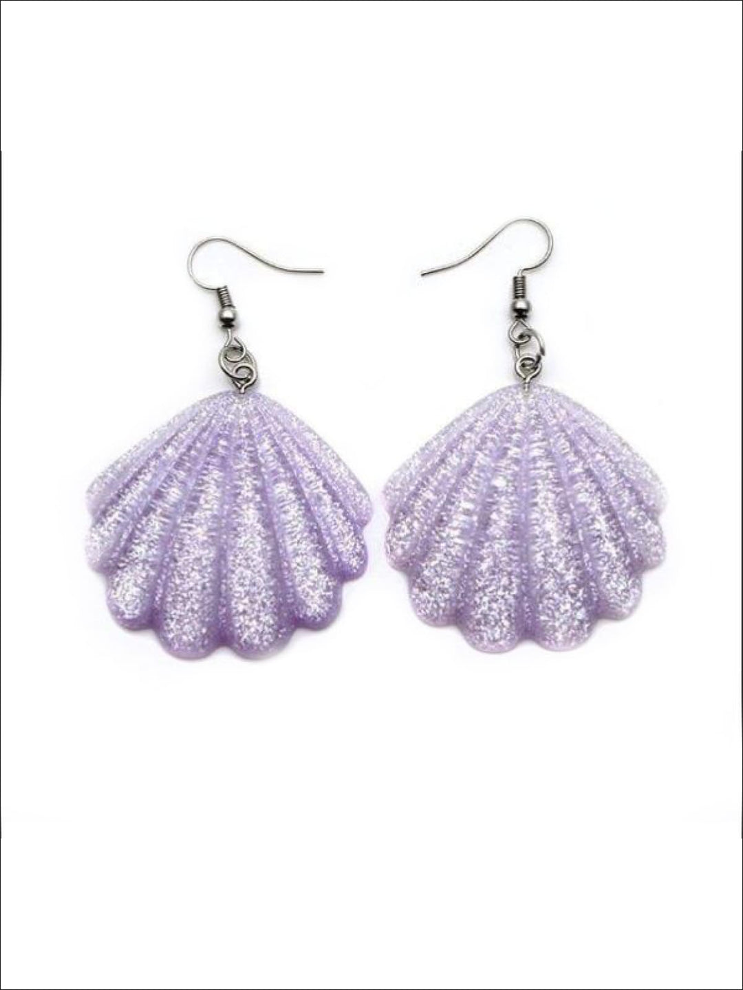 Halloween Accessories | Glitter Sea Shell Earrings | Mia Belle Girls