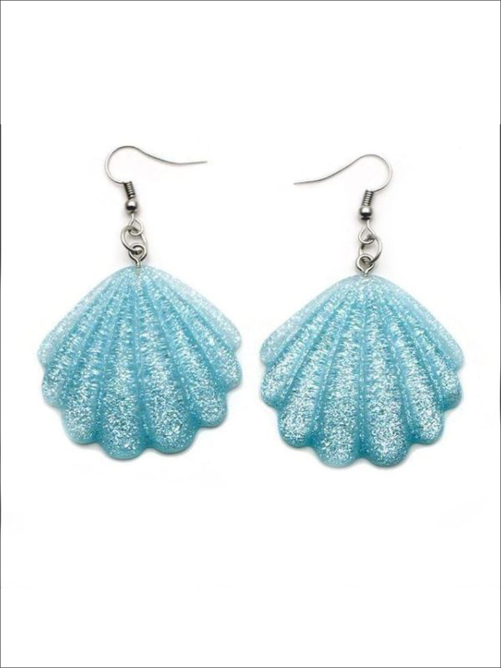 Halloween Accessories | Glitter Sea Shell Earrings | Mia Belle Girls