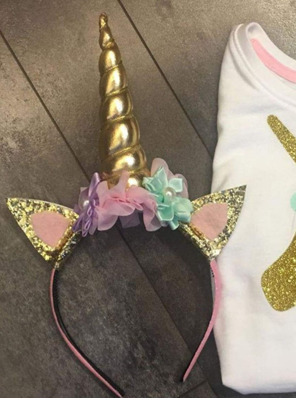 Girls Gold & Silver Magical Unicorn Headband - Gold - Girls Unicorn Headband