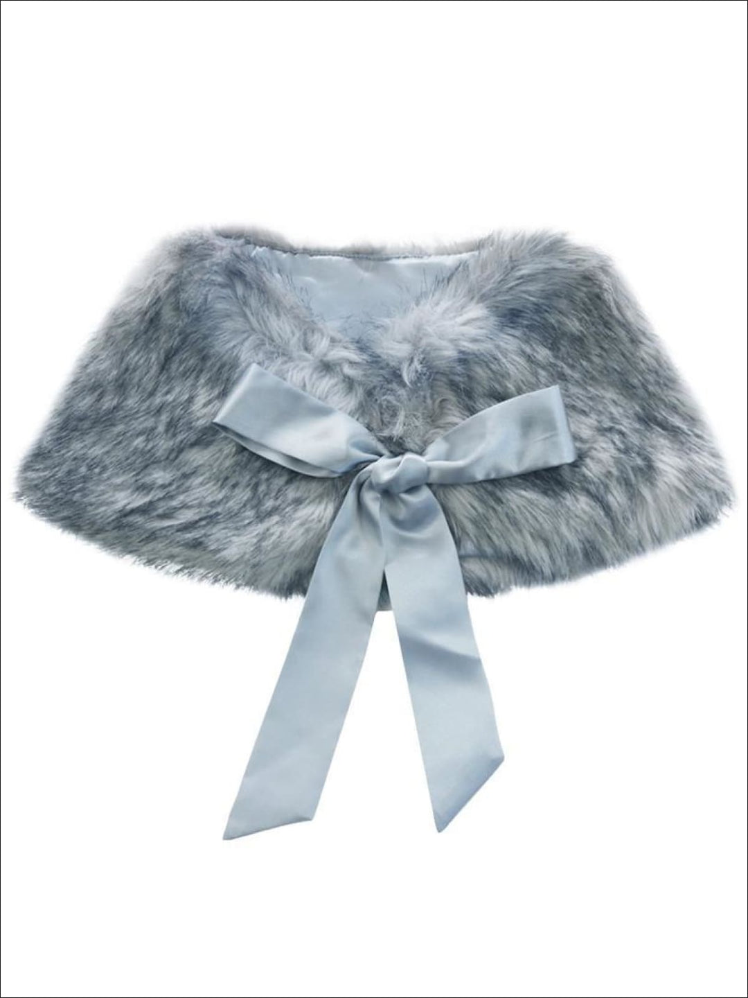 Girls Grey Faux Fur Princess Cloak/Bolero - Girls Halloween Costume