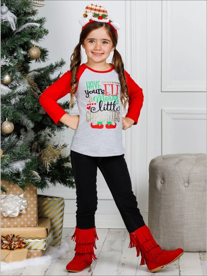 Winter Sets | Girls Have YoursELF A Merry Christmas Cuffed Jeans Set