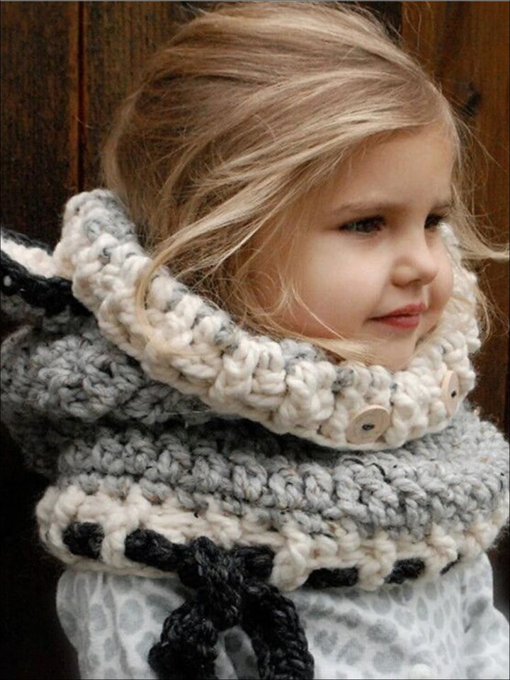 Girls Knitted Animal Ear Winter Scarf - Girls Hats