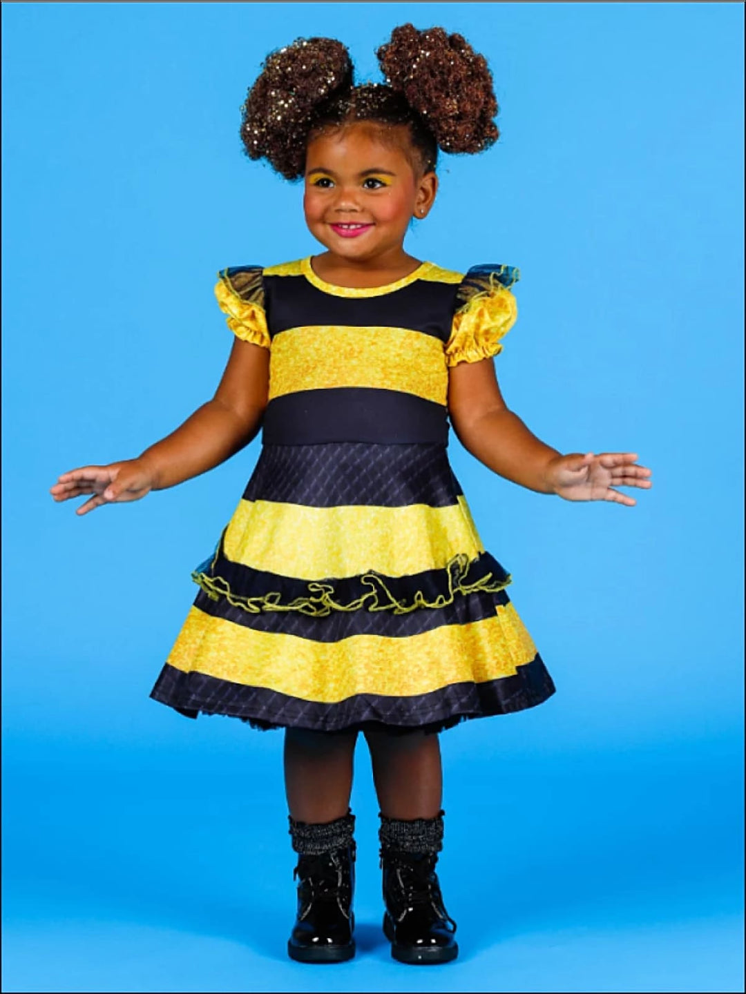 Kids Halloween Costume | Baby Bumble Bee Dress | Mia Belle Girls