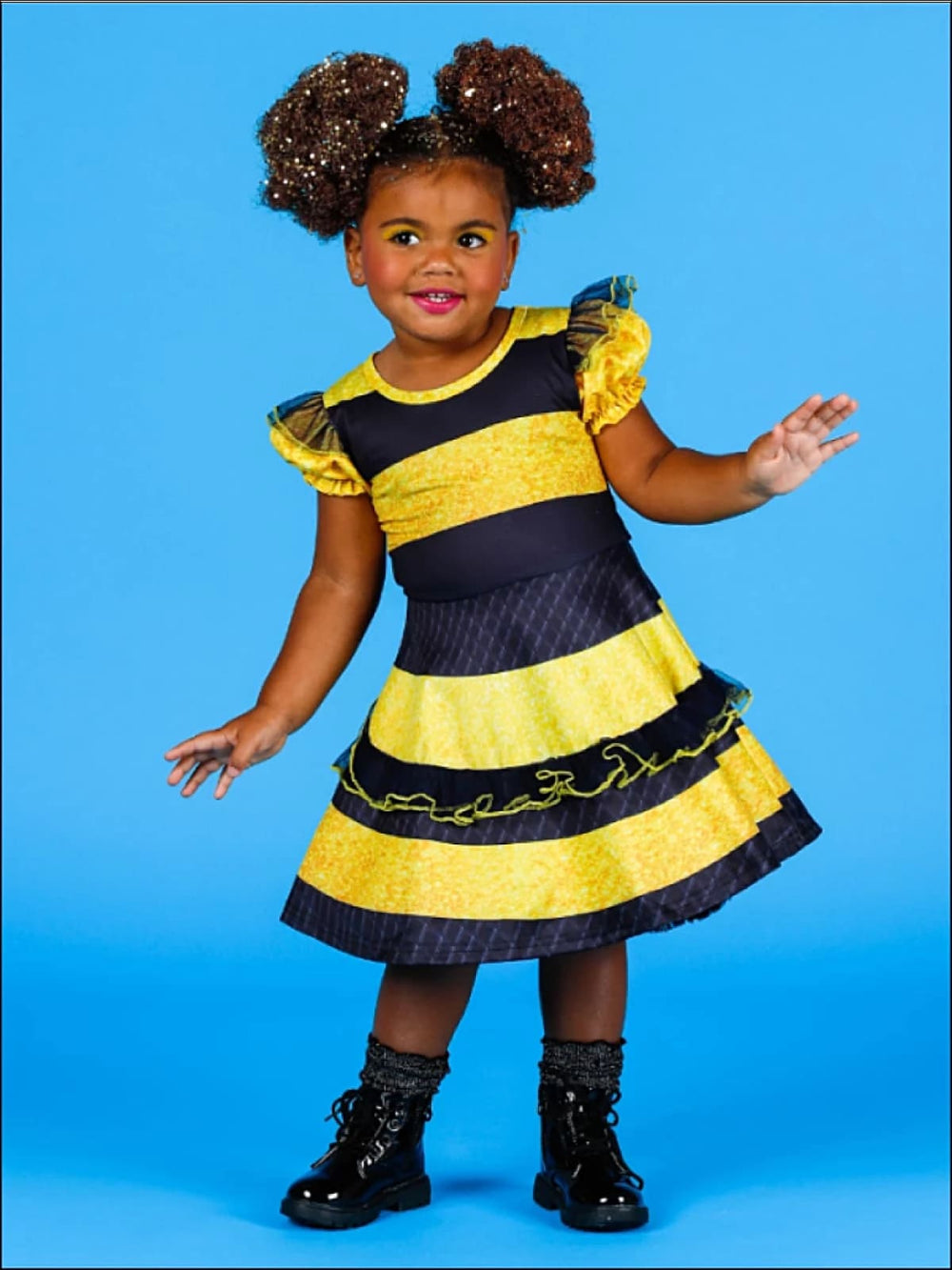 Kids Halloween Costume | Baby Bumble Bee Dress | Mia Belle Girls