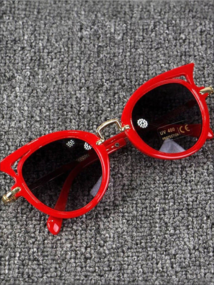 Girls Polarized Cat Eye Sunglasses - Red - Girls Accessories