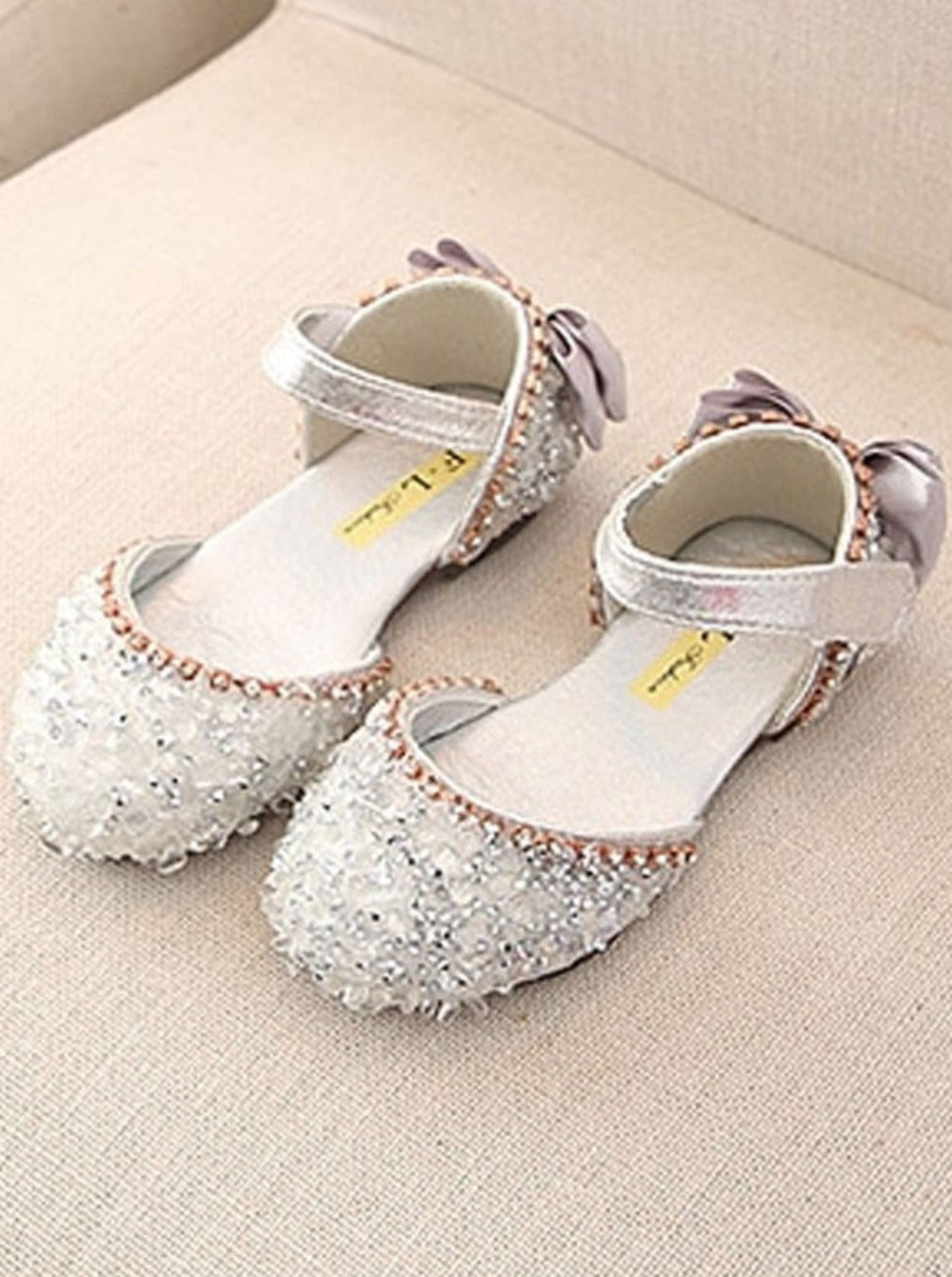 Mia Belle Girls Princess Sequined Bow Flats | Shoes By Liv and Mia