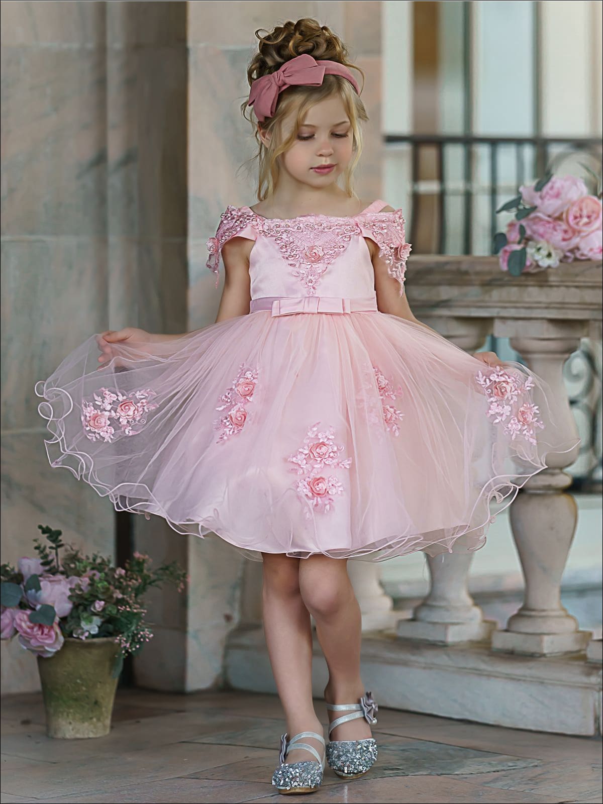 Flower girl pink dress hotsell