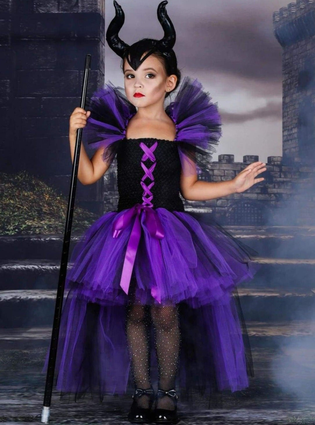 Girls Halloween Costumes | Maleficent Inspired Dress - Mia Belle Girls