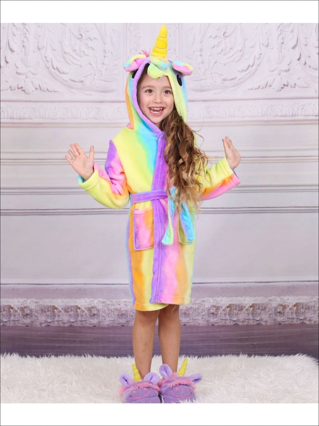 Girls Rainbow Unicorn Bathrobe - Unicorn Bathrobe