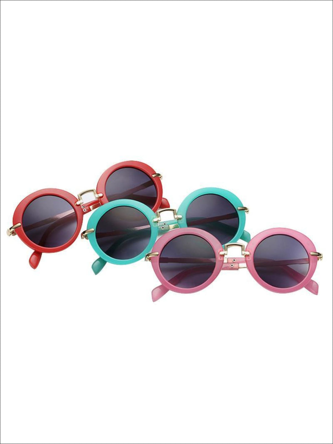 Girls Round Retro Sunglasses - Girls Sunglasses