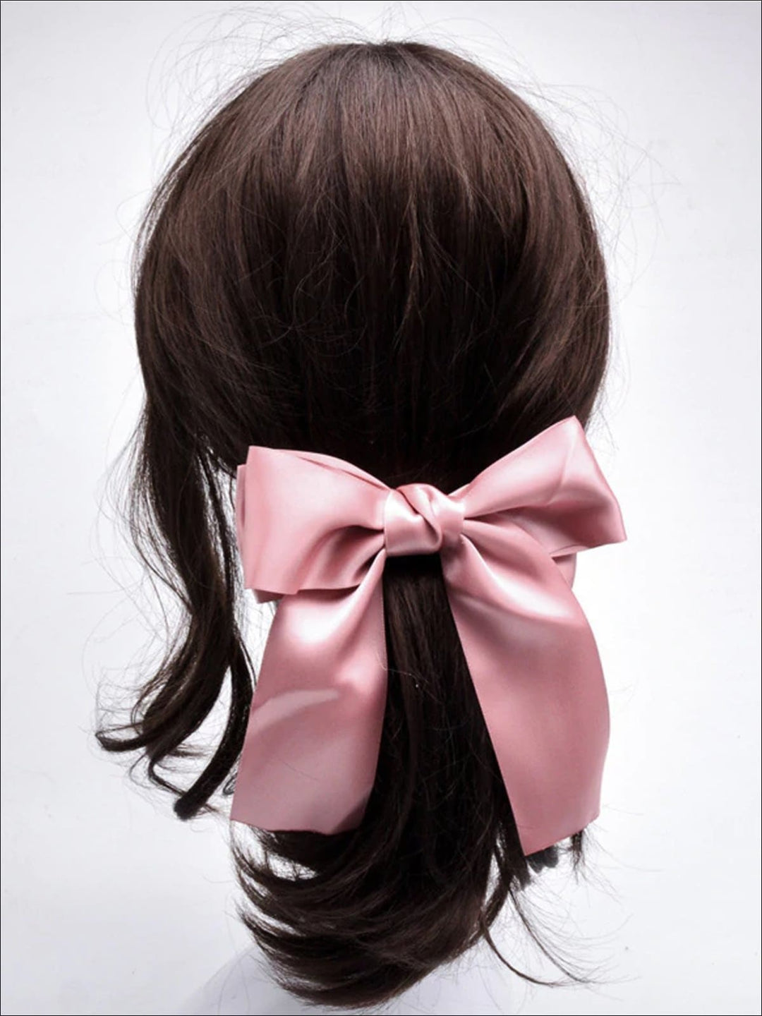 Girls Satin Large Bow Hair Clip - Hair Accessories