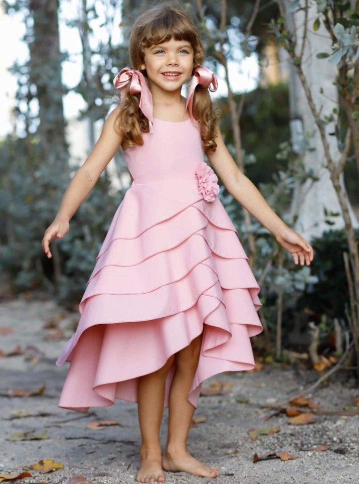 Little Girls Cute Spring Dresses | Toddler Tiered Hi-Lo Petal Dress