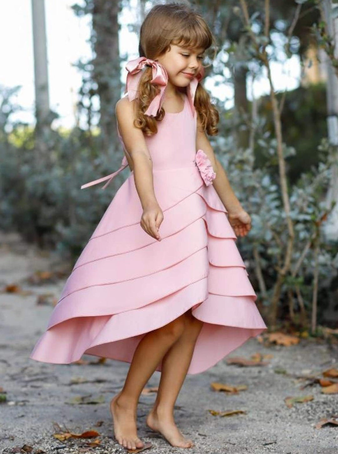 Little Girls Cute Spring Dresses | Toddler Tiered Hi-Lo Petal Dress