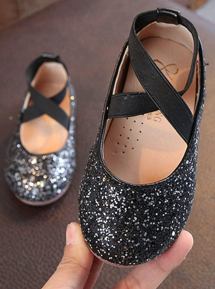 Shoes By Liv & Mia | Toddlers Sparkly Glitter Ballet Flats | Boutique