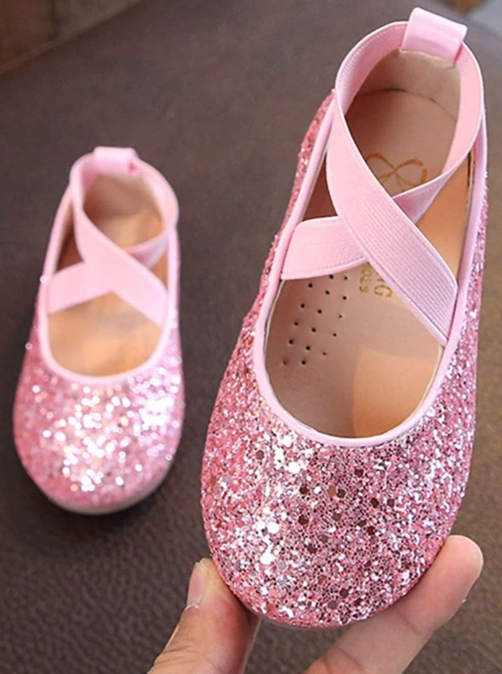 Shoes By Liv & Mia | Toddlers Sparkly Glitter Ballet Flats | Boutique