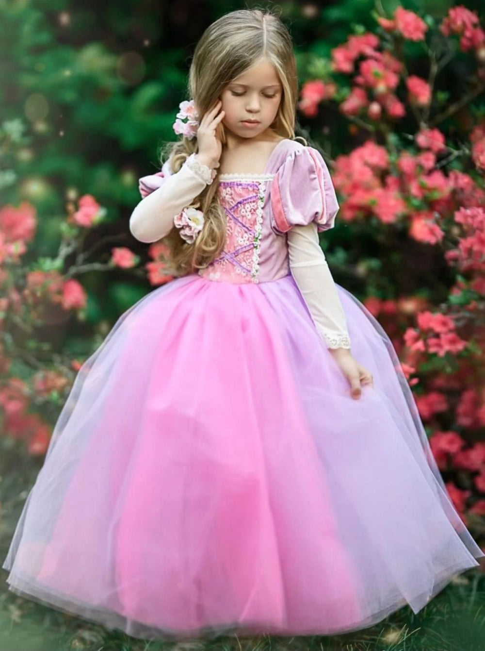 Girls Halloween Costumes | Deluxe Rapunzel Tutu Gown | Mia Belle Girls