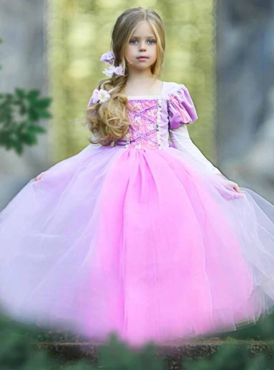 Girls Halloween Costumes | Deluxe Rapunzel Tutu Gown | Mia Belle Girls