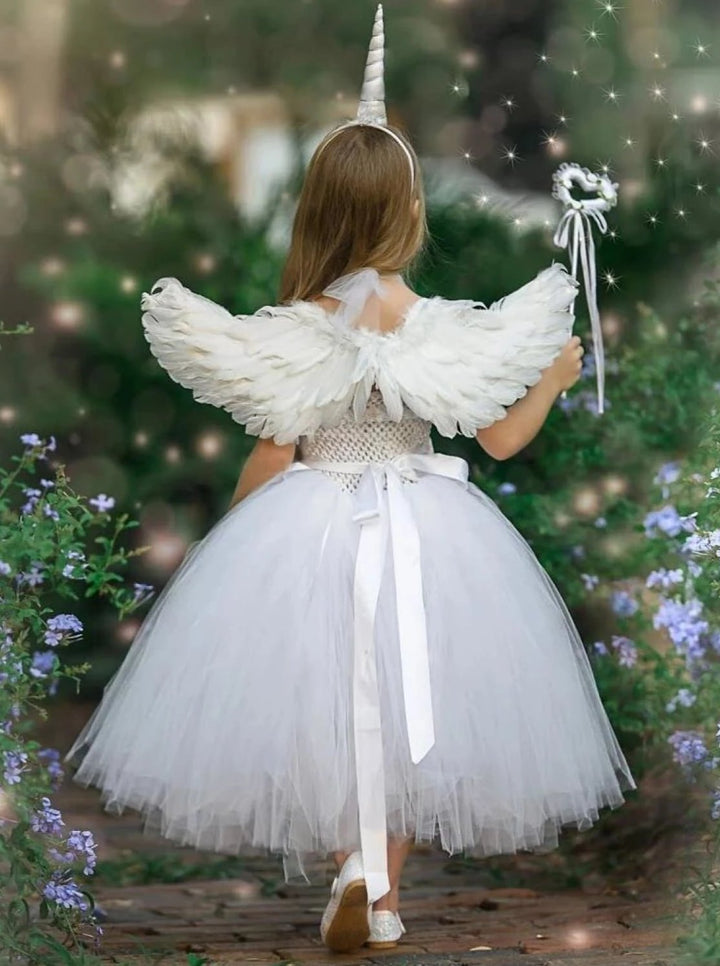 Girls Halloween Costumes | Angel Unicorn Costume - Mia Belle Girls