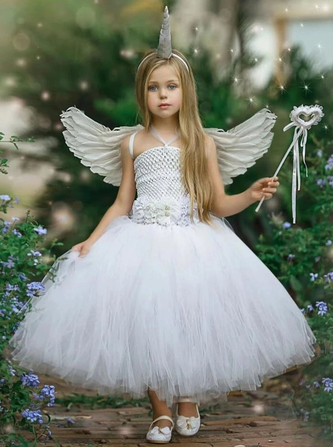 Girls Halloween Costumes | Angel Unicorn Costume - Mia Belle Girls