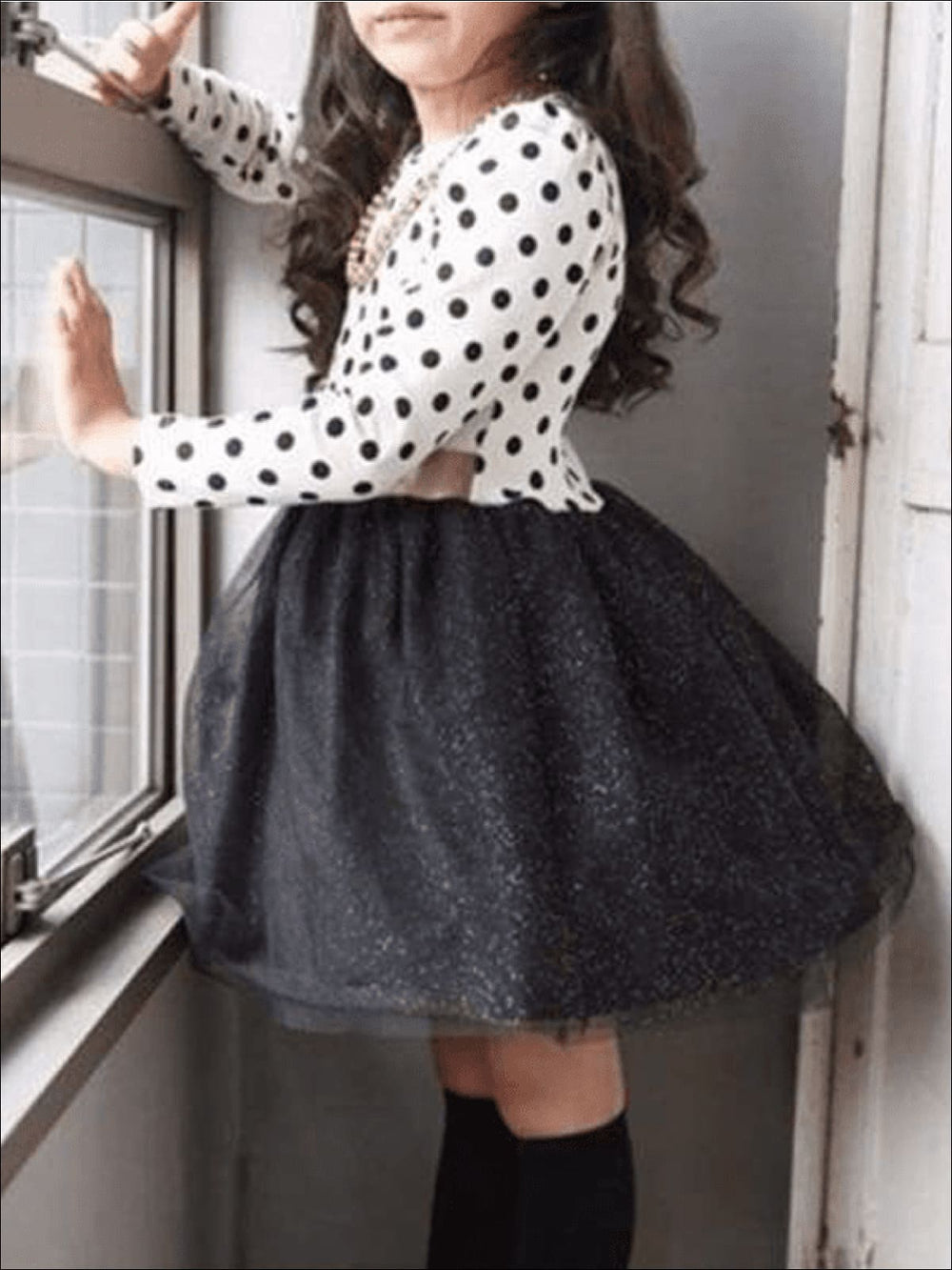 Girls Sparkle Dress | Cute Polka Dot Tutu Dress | Mia Belle Girls