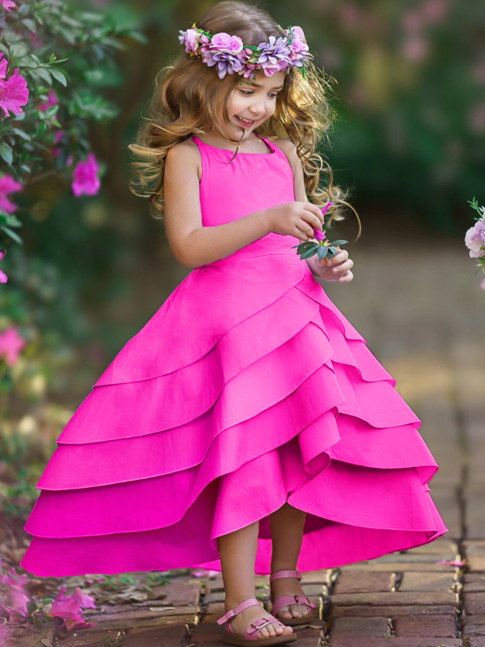 Pretty Petal Pink Ruffle Dress