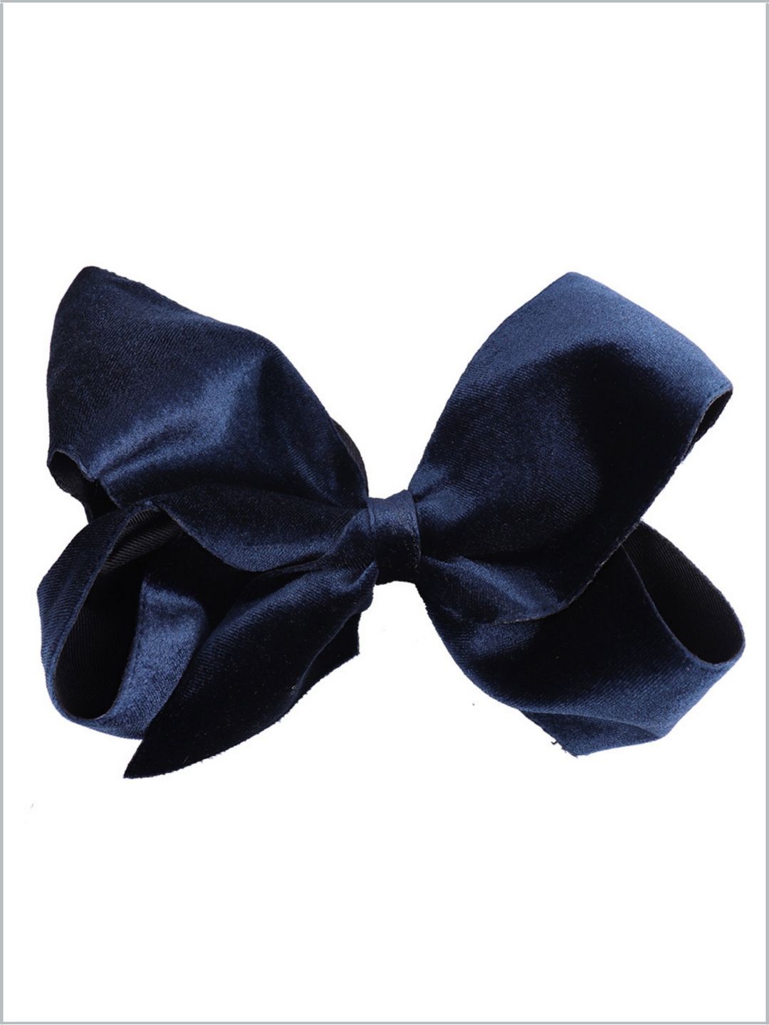 Girls Navy 7.5 Inch Hair Bow