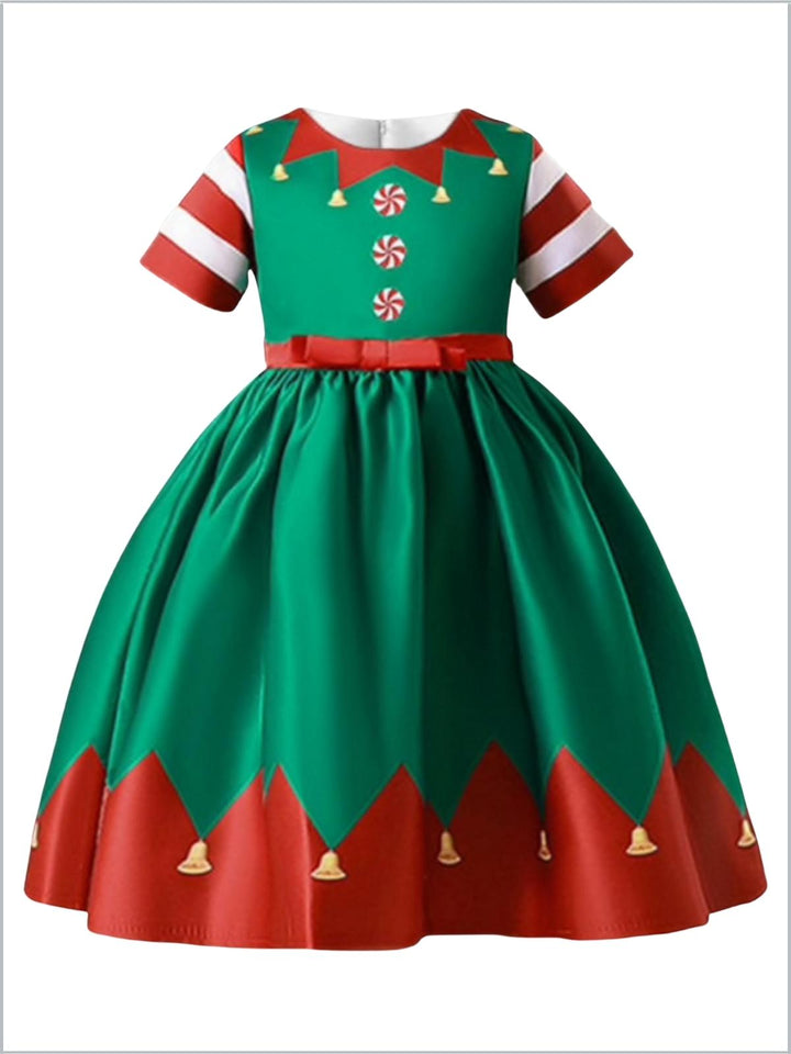 Christmas Special Occasion Dress | Girls Elf Holiday Party Dress