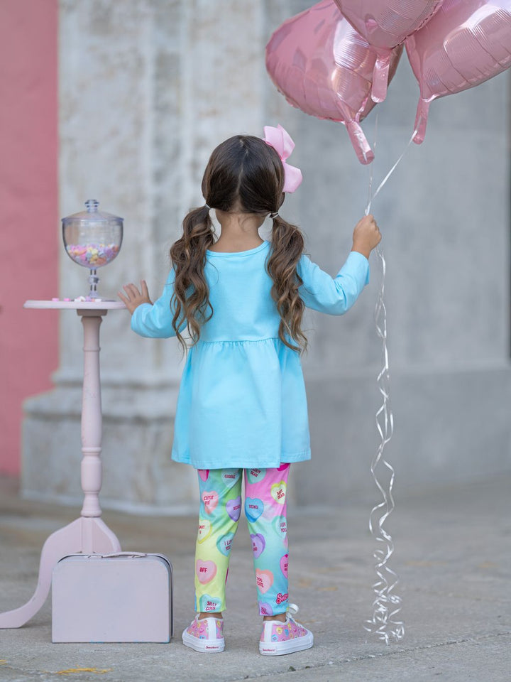 Sweethearts Conversational Heart Tunic and Legging Set