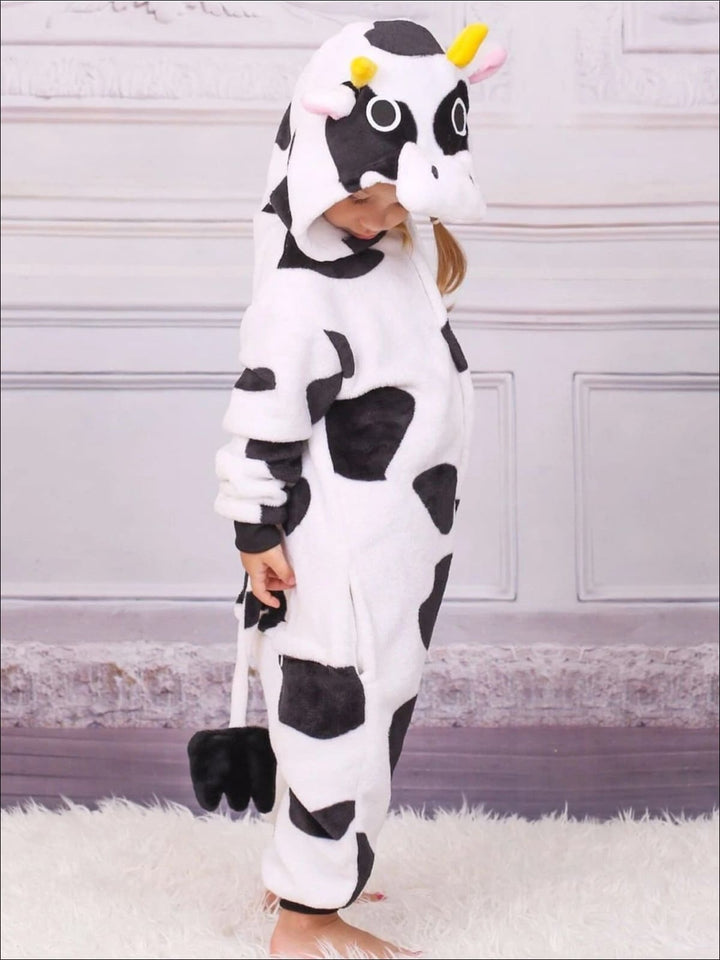 Kids Onesie Cow Hooded Pajamas - Girls Pajama