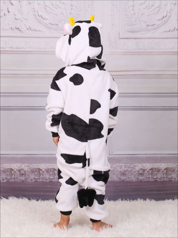 Kids Onesie Cow Hooded Pajamas - Girls Pajama